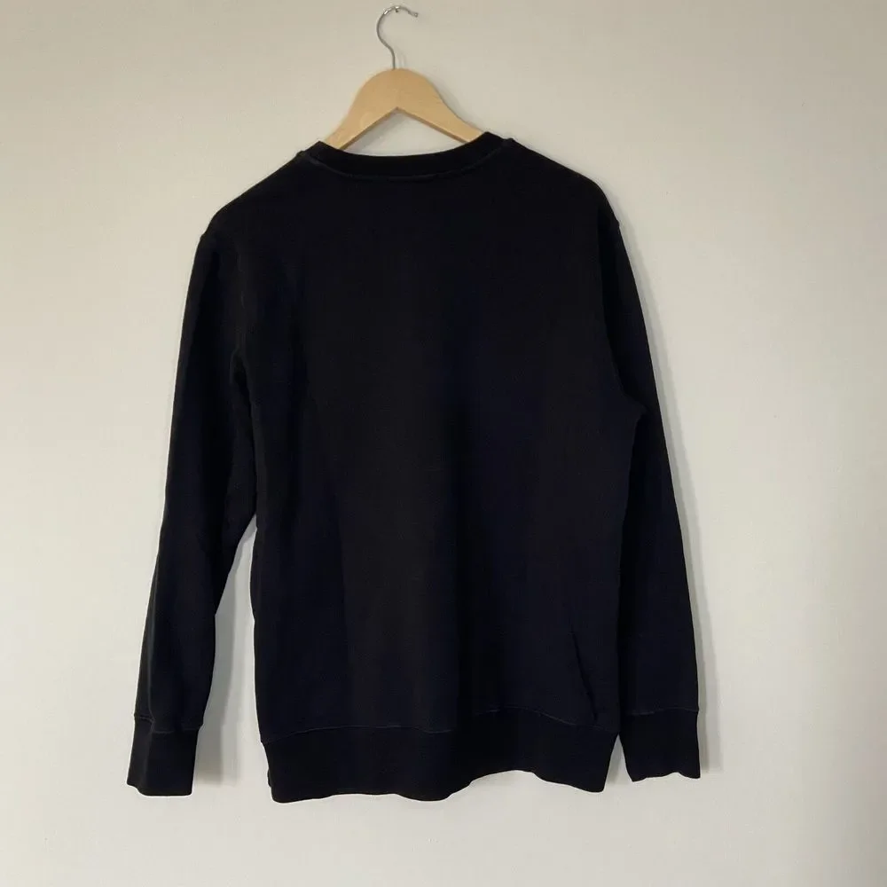 Karl Lagerfeld Paris Black Circle Logo Sweatshirt Jumper UK Size Medium Cotton - Picture 5 of 12